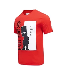 Freeze Max Men's Red the Simpsons Bart Simpson The World Is Yours T-Shirt