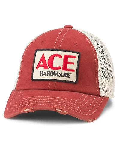 American Needle Men's Red/Natural Ace Hardware Orville Adjustable Hat