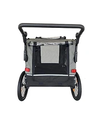 Outdoor Heavy Duty Foldable Utility Pet Stroller Dog Carriers Bicycle Trailer