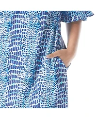 Beach House Style Animal Inspired Print Tenley Smocked Waist Tank Dress