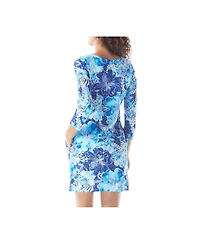 Beach House Style Quinn Split Neck Tunic Dress
