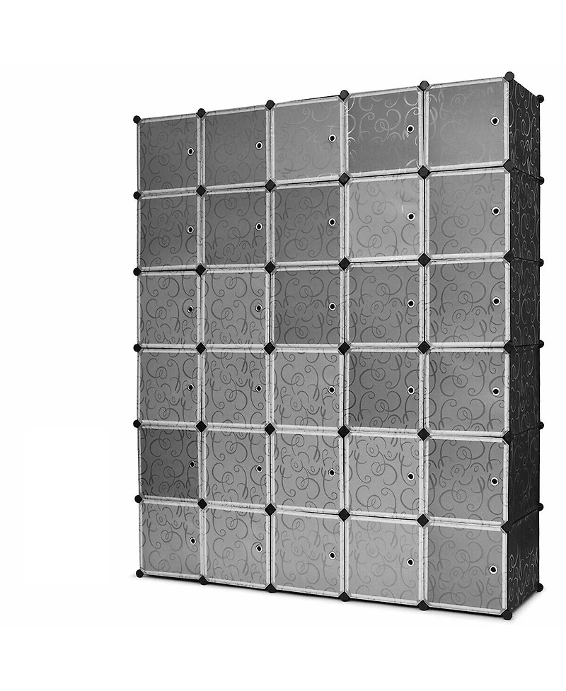 Sugift Diy 30 Cube Portable Closet Clothes Wardrobe Cabinet