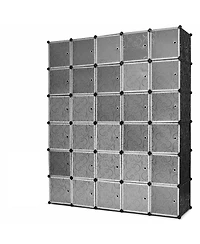Sugift Diy 30 Cube Portable Closet Clothes Wardrobe Cabinet