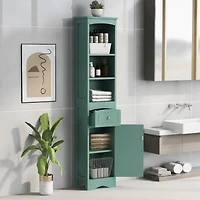 Streamdale Tall Bathroom Cabinet w/ Drawer & Adjustable Shelf