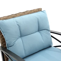 Streamdale 3-Piece Outdoor Rattan Rocking Chair Set (Grey)