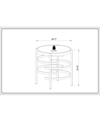 Sintered Stone Top End Table: Modern Chrome Design