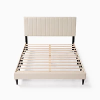 Simplie Fun Dove Tufted Upholstered Platform Bed - Pearl White - Queen