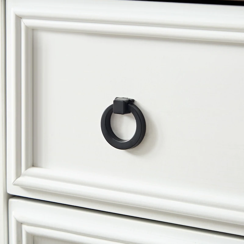 Streamdale White 6-Drawer Dresser with Easy Pull Handle