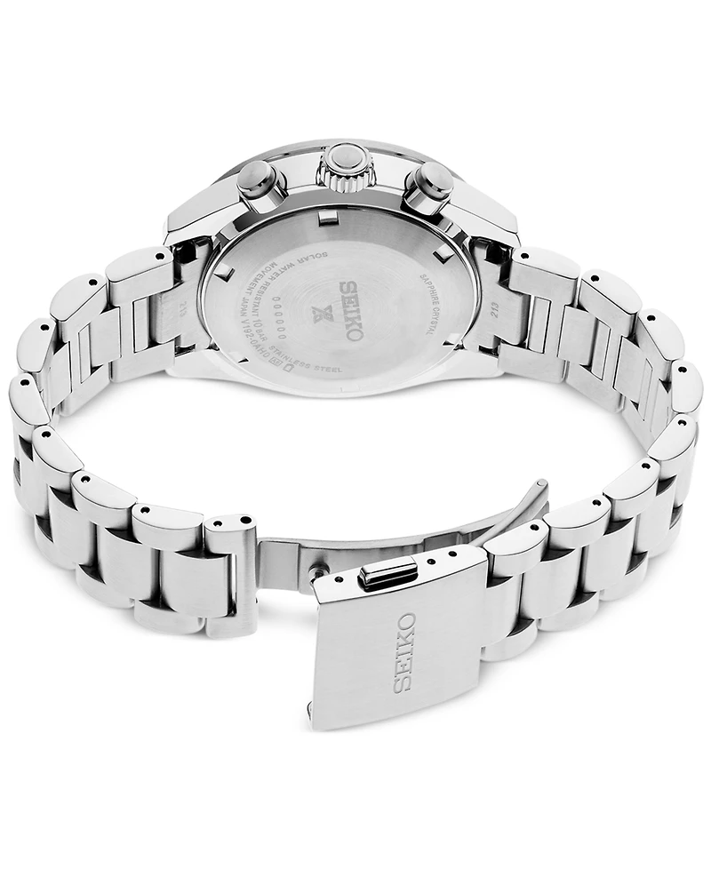 Seiko Men's Chronograph Solar Prospex Speedtimer Stainless Steel Bracelet Watch 41mm