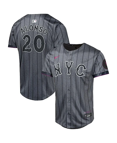 Nike Big Boys and Girls Pete Alonso Graphite New York Mets 2024 City Connect Limited Player Jersey