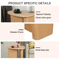Streamdale Furniture Tapered Tabletop Side Table(Natural Wood)