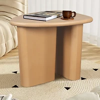 Streamdale Furniture Tapered Tabletop Side Table(Natural Wood)