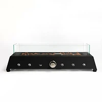 Streamdale 28" Portable Propane Fire Pit with Glass Wind Guard