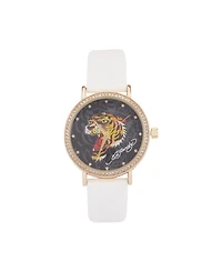 Ed Hardy Women's Quartz White Silicone Strap Watch 38mm