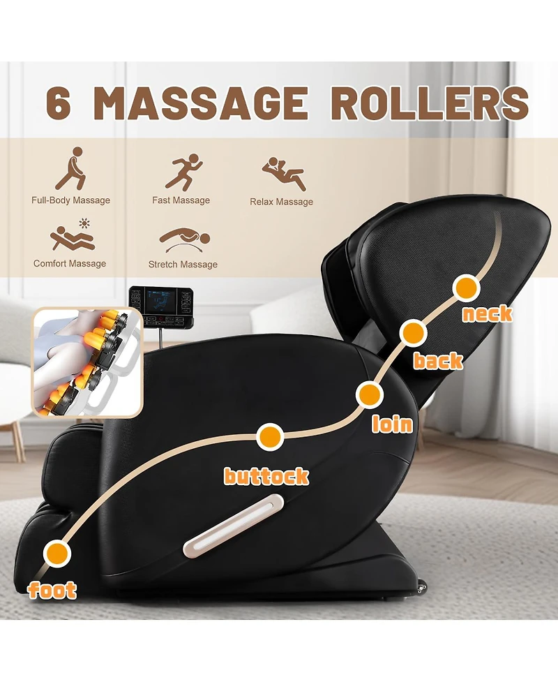 Streamdale Massage Chair Recliner With Zero Gravity With Full Body Air Pressure