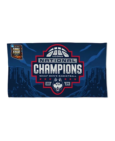 WinCraft UConn Huskies 2024 Ncaa Men's Basketball National Champions Locker Room 22'' x 42'' On-Court Double-Sided Celebration Towel