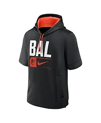Nike Men's Black Baltimore Orioles Tri Code Lockup Short Sleeve Pullover Hoodie