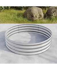 Streamdale 47.24x11.4" Tall Round Metal Garden Bed for Vegetables and Flowers