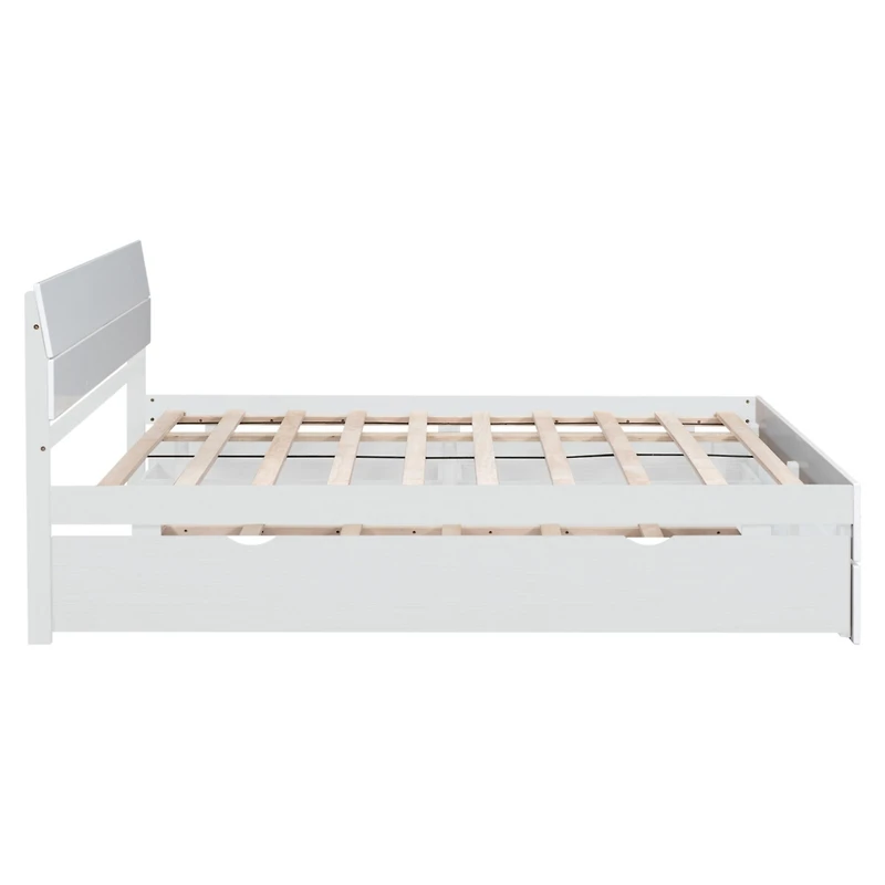 Streamdale Modern Full Bed with Trundle & 2 Drawers
