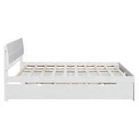 Streamdale Modern Full Bed with Trundle & 2 Drawers