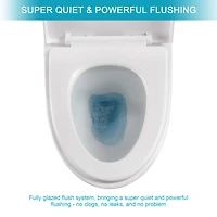 Streamdale Furniture Ceramic One Piece Toilet, Dual Flush With Soft Closing Seat 0000