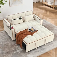 Streamdale Furniture 55.51 Inch Versatile Foldable Sofa Bed In 3 Lengths, Modern Sofa Sofa Sofa