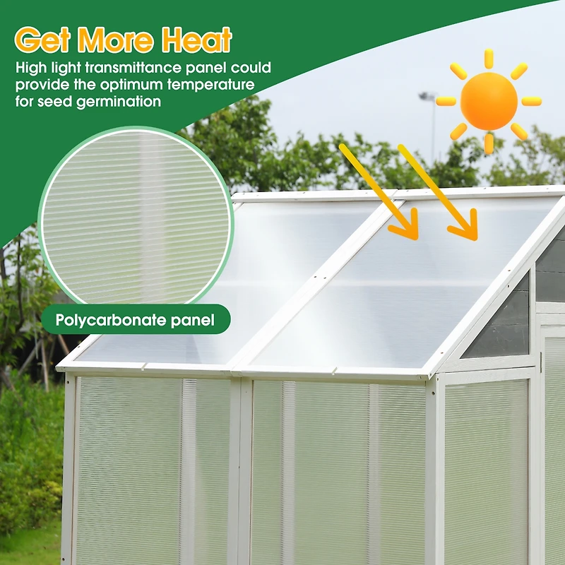 Streamdale Polycarbonate Greenhouse for Outdoor Plant Gardening