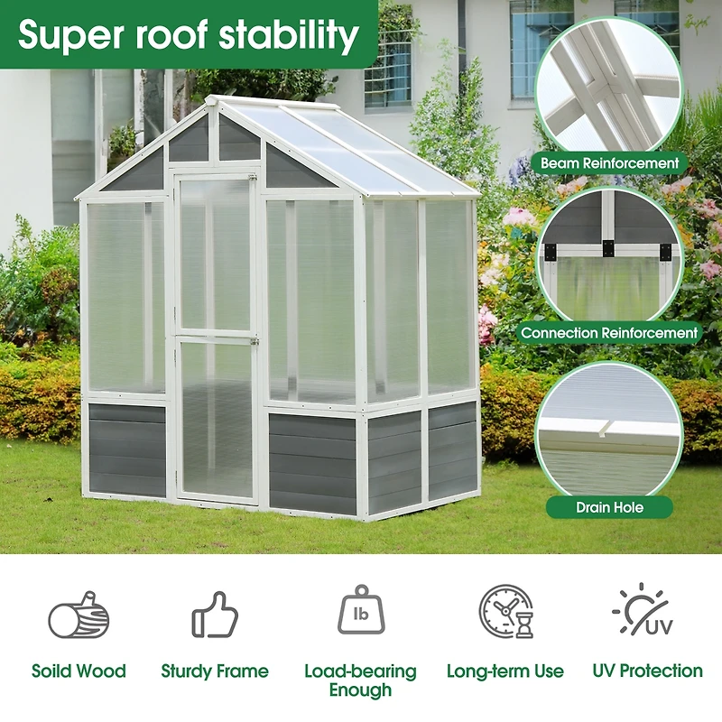 Streamdale Polycarbonate Greenhouse for Outdoor Plant Gardening