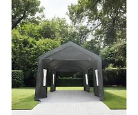 Streamdale 10x20FT Heavy Duty Canopy Carport Outdoor Portable Garage Grey