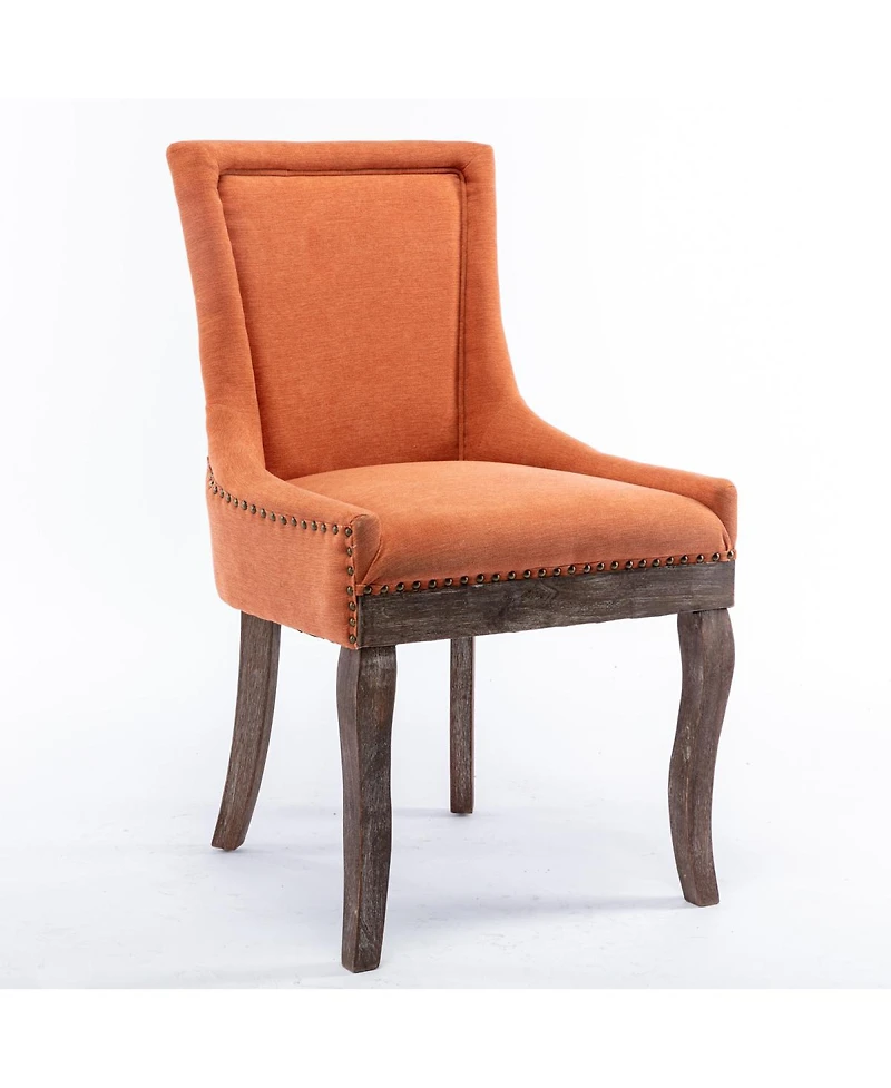 Streamdale Furniture Set of 2 Ultra Side Dining Chairs, Orange