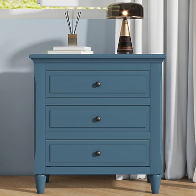 Streamdale 3-Drawer Nightstand Storage Wood Cabinet