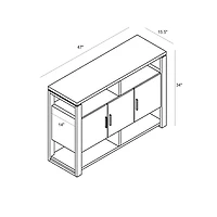 Simplie Fun Buffet Distressed Grey