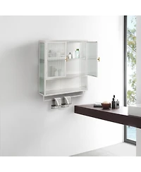 Streamdale Furniture Modern Two-Door Wall Cabinet with Glass Doors