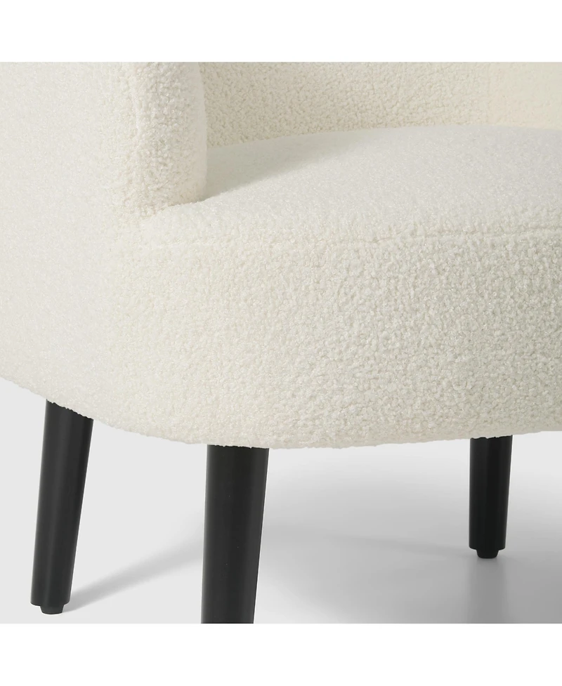 WestinTrends 29" Wide Mid Century Modern Club Barrel Accent Armchair, Set of 2