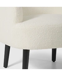 WestinTrends 29" Wide Mid Century Modern Club Barrel Accent Armchair, Set of 2