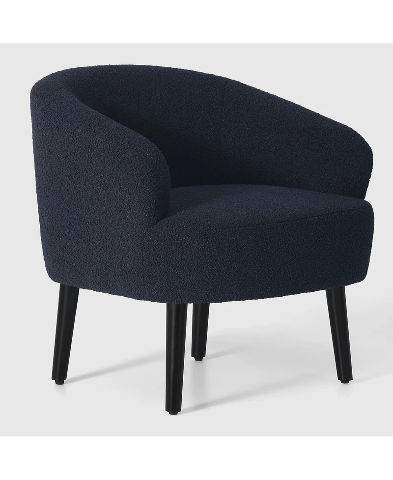 WestinTrends 29" Wide Mid Century Modern Club Barrel Accent Armchair, Set of 2