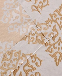 Superior Modern Venetian Damask Jacquard 2-Piece Curtain Panels with Grommet Header Top