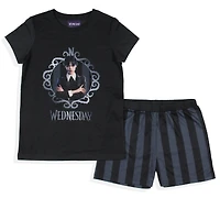 Wednesday Girls Addams Family Pajamas Tonight Was Torture 2 Piece Sleep Short Set
