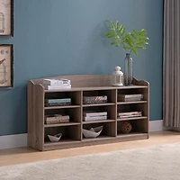 Simplie Fun Shoe Bench Dark Taupe
