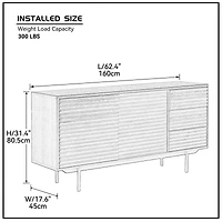 Streamdale Furniture Combo Mid Century Sideboard Buffet Table Or Tv Stand With Storage For Living Room Kitchen