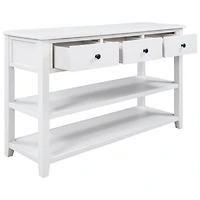 Streamdale Vintage Console Table with Pine Frame and Shelves