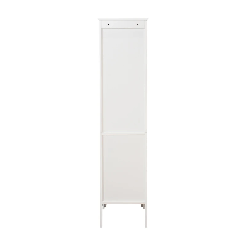 Streamdale White Freestanding Tower Cabinet with 2 Shutter Doors
