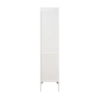 Streamdale White Freestanding Tower Cabinet with 2 Shutter Doors