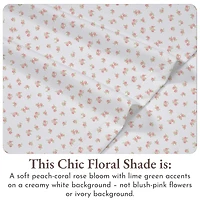 Rose Sheet, Full Bed Sheets Set, Soft 100% Cotton Sateen, 4 Pc Deep Pocket & Pillowcase Set - Vintage