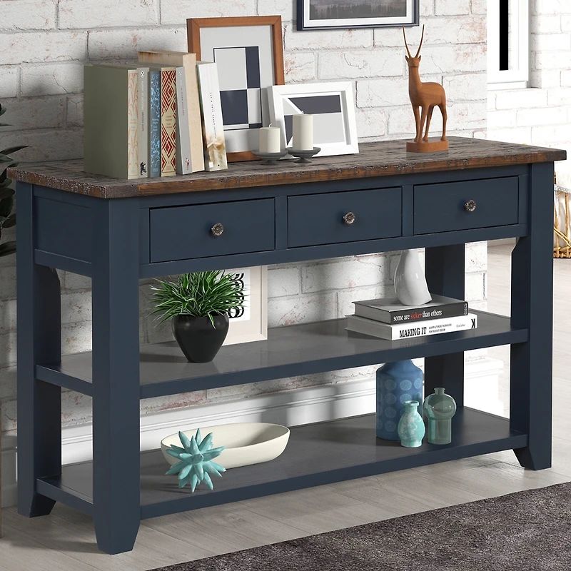 Streamdale 48" Solid Wood Console Table with 3 Drawers