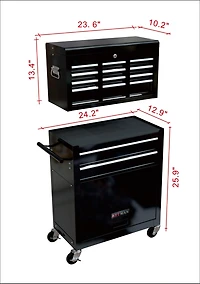 Streamdale Furniture High Capacity Rolling Tool Chest With Wheels And Drawers, 8-Drawer Tool Storage Cabinet