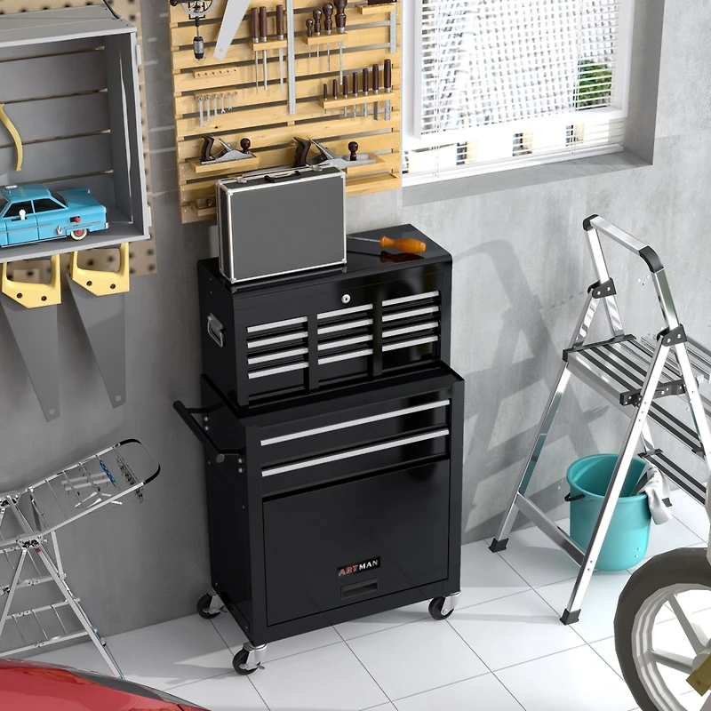Streamdale Furniture High Capacity Rolling Tool Chest With Wheels And Drawers, 8-Drawer Tool Storage Cabinet