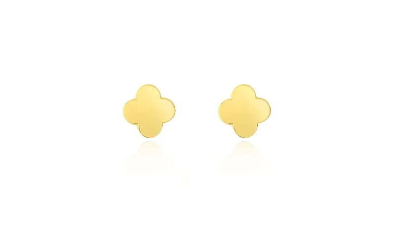 The Lovery Gold Clover Earrings 14K Yellow Gold