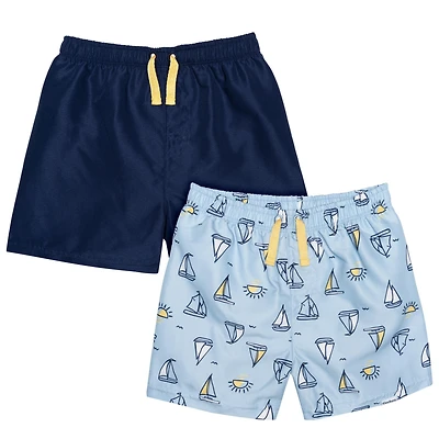 Gerber Baby Boys Swim Trunks - Sailboats 2-Pack