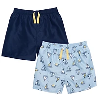 Gerber Baby Boys Swim Trunks - Sailboats 2-Pack